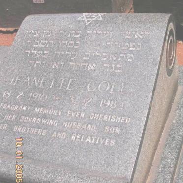 COLL Jeanette 1910-1984