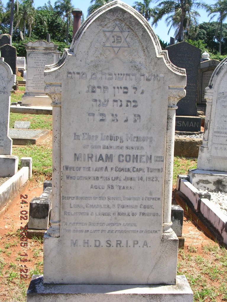COHEN Miriam -1923