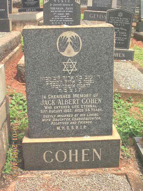 COHEN Jack Albert -1962