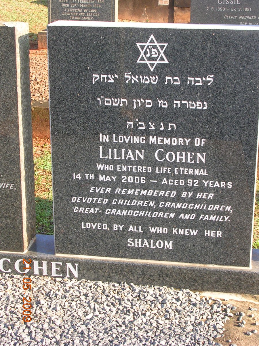 COHEN Lilian -2006
