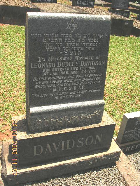 DAVIDSON Leonard Dudley -1959