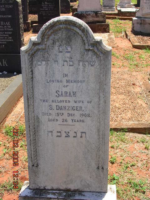 DANZINGER Sarah S. -1908