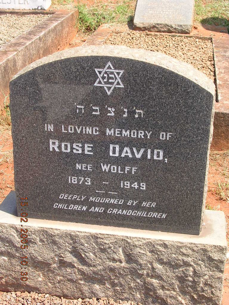 DAVID Rose nee WOLFF 1873-1949