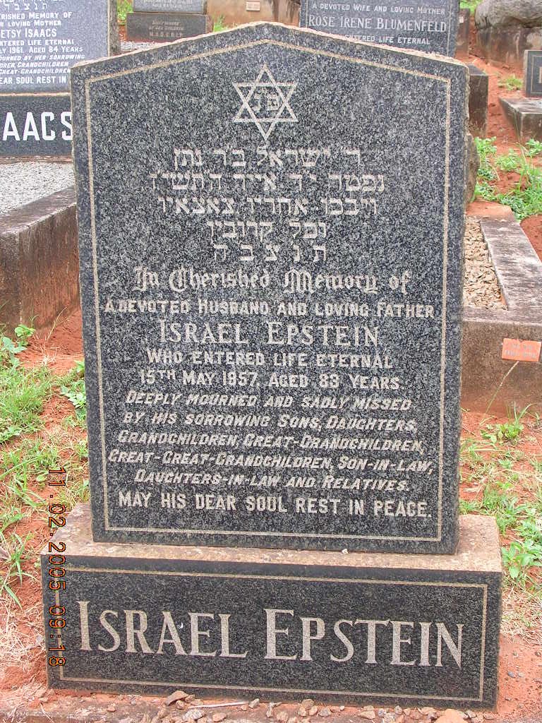 EPSTEIN Israel -1957