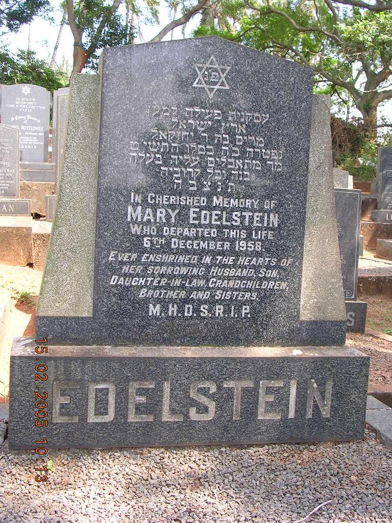 EDELSTEIN Mary -1958