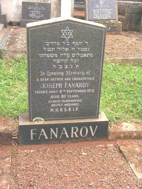 FANAROV Joseph -197?