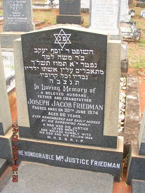 FRIEDMAN Joseph Jacob -1974