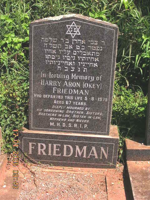 FRIEDMAN Harry Aron -1975