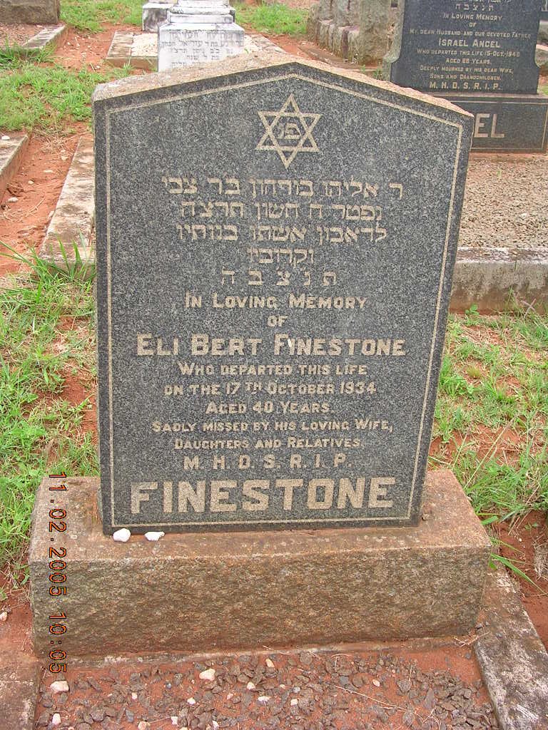 FINESTONE Eli Bert -1934