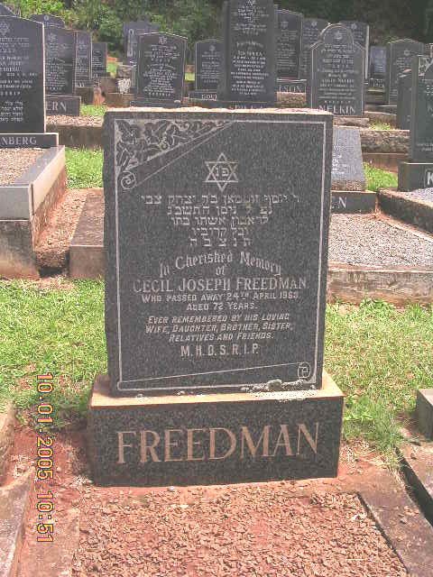 FREEDMAN Cecil Joseph -1963