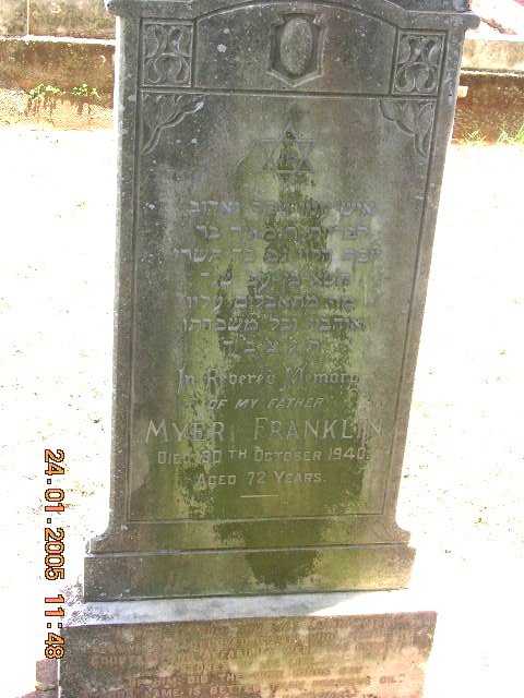 FRANKLIN Myer -1940