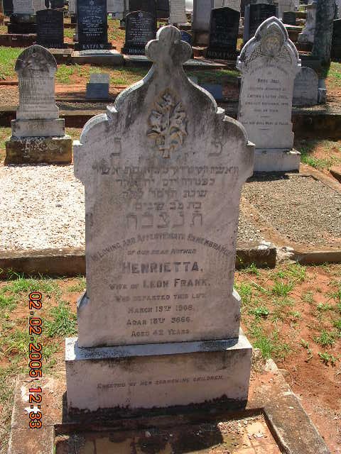 FRANK Henrietta -190?