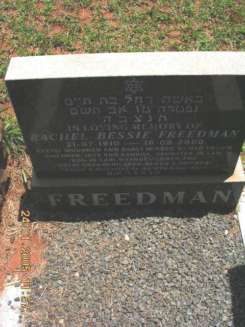 FREEDMAN Rachel Bessie 1910-2000
