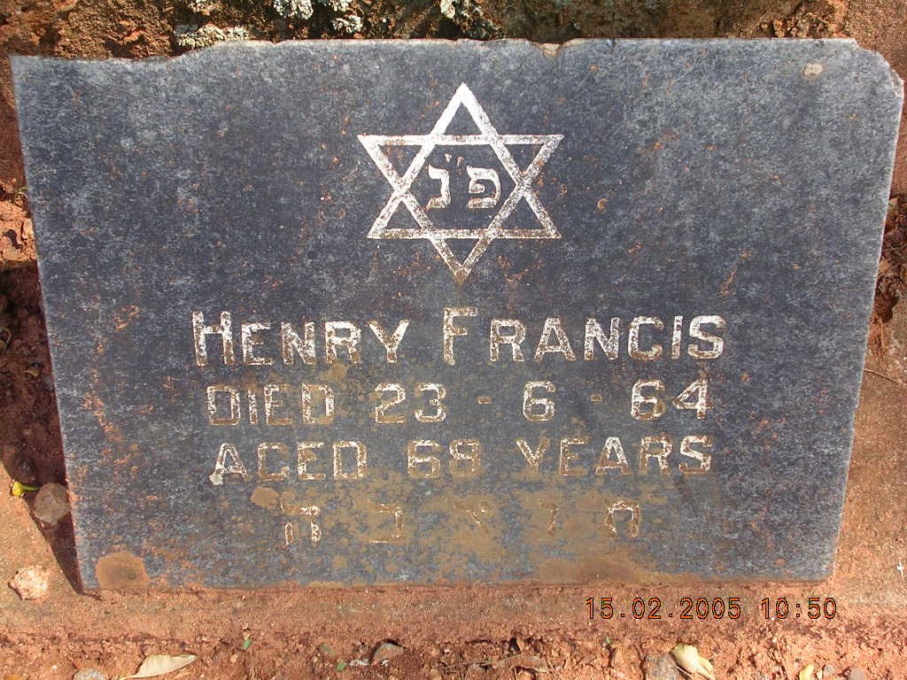 FRANCIS Henry -1964