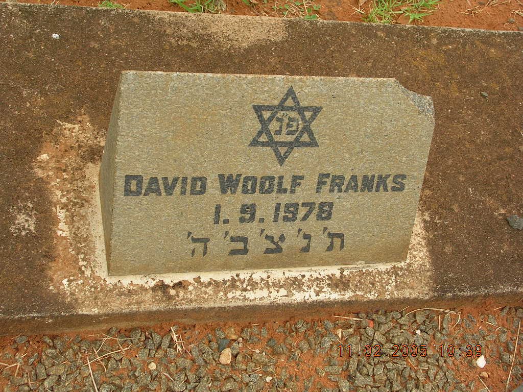 FRANKS David Woolf -1978