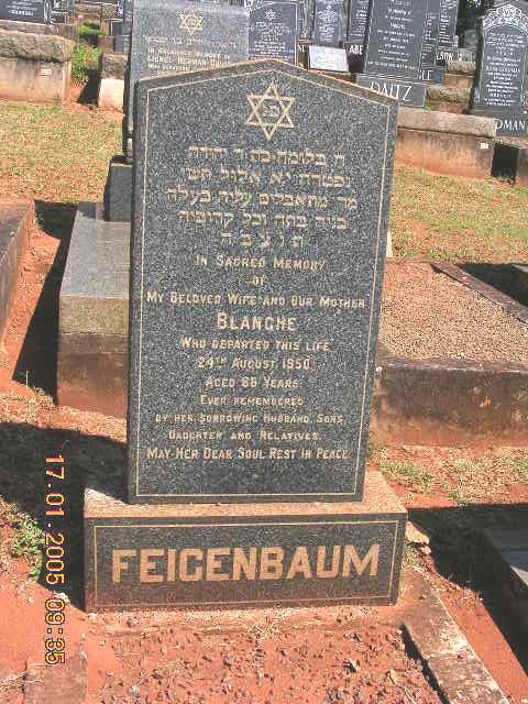 FEIGENBAUM Blanche -1950