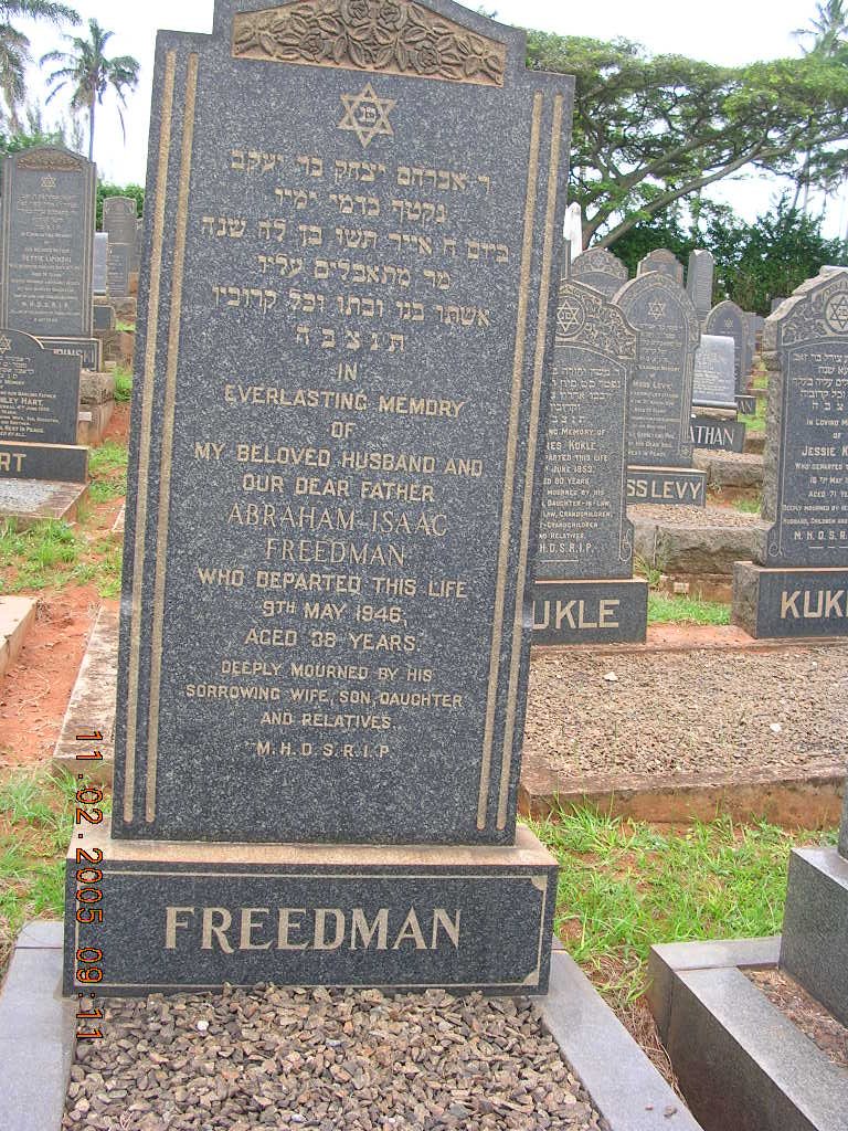 FREEDMAN Abraham Isaac -1946