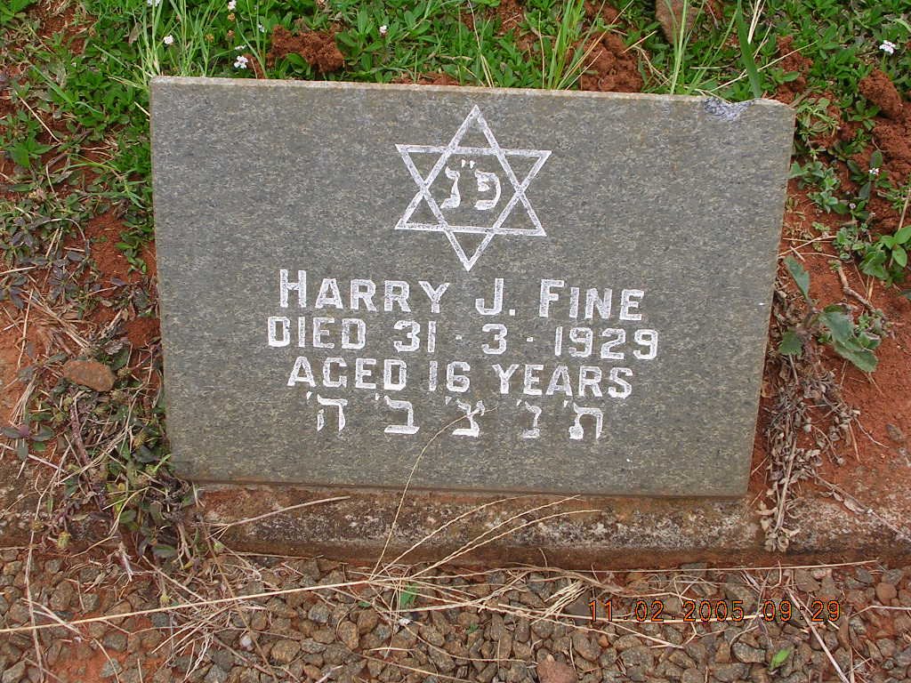 FINE Harry J. -1929
