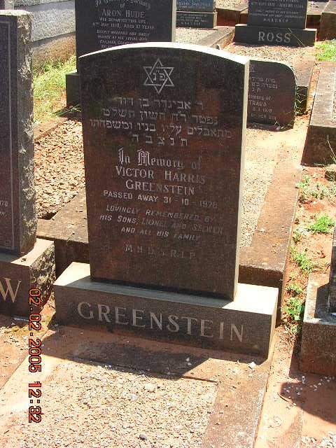 GREENSTEIN Victor Harris -1978