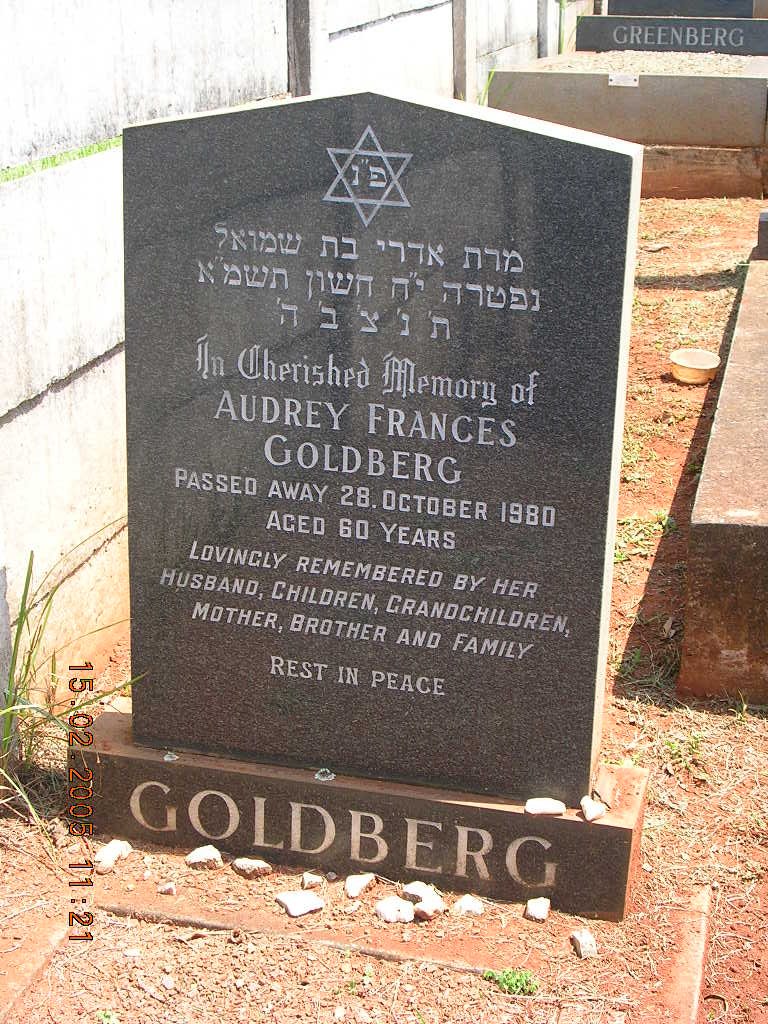 GOLDBERG Audrey Frances -1980