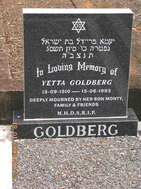 GOLDBERG Yetta 1910-1993