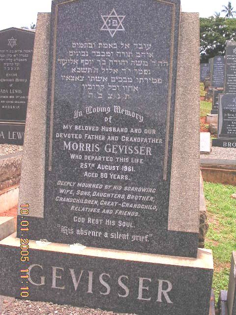 GEVISSER Morris -1961