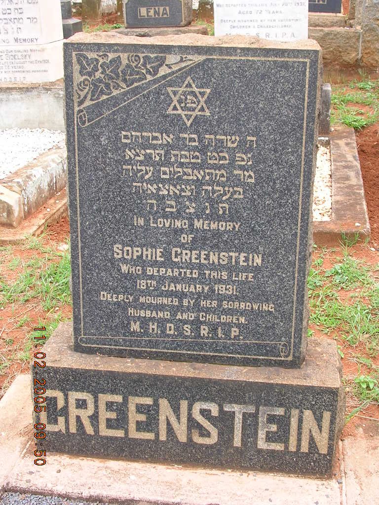 GREENSTEIN Sophie -1931