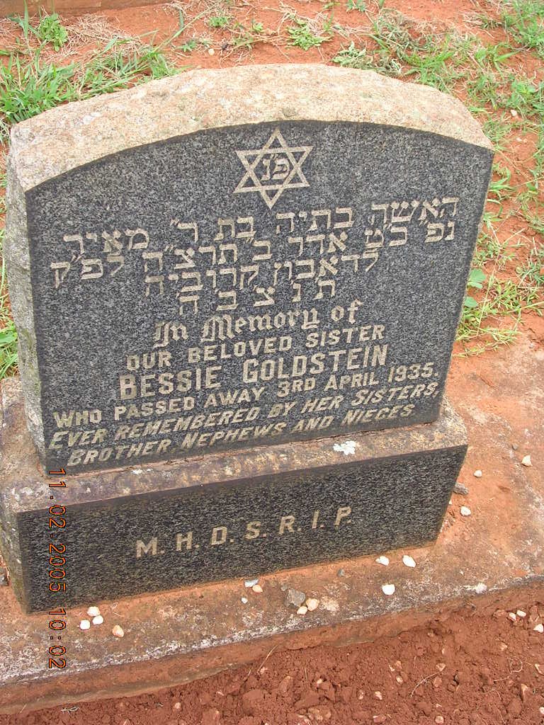 GOLDSTEIN Bessie -1935