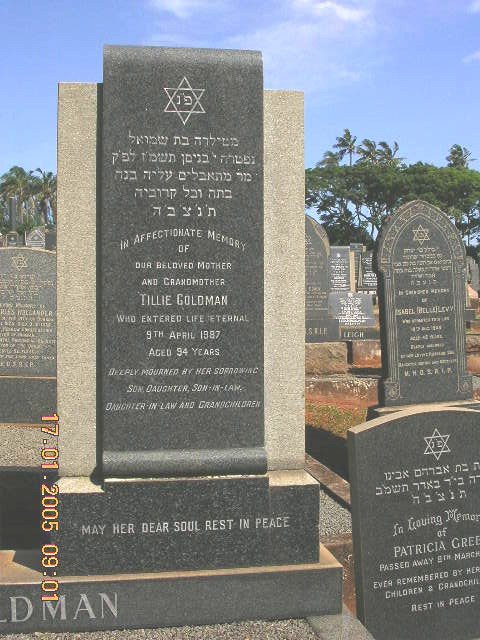 GOLDMAN Tillie -1987