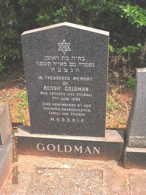 GOLDMAN Bessie -1986