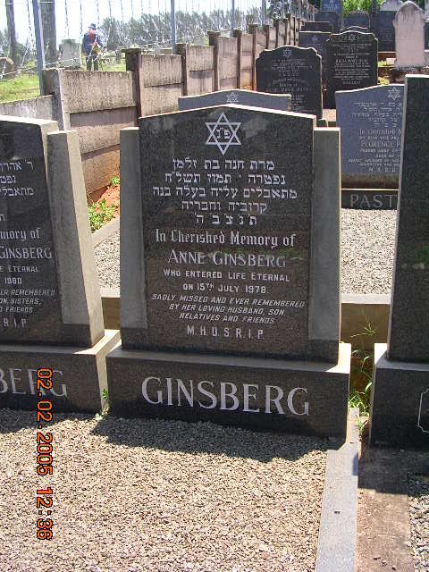 GINSBERG Anne -1978