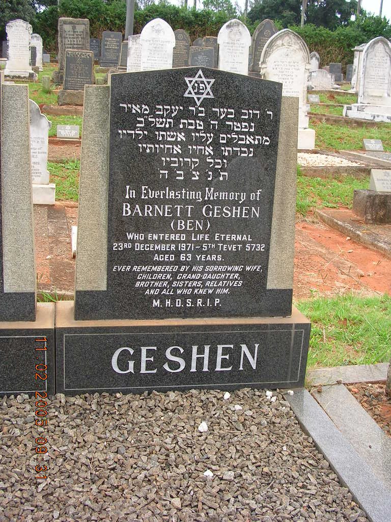 GESHEN Barnett -1971