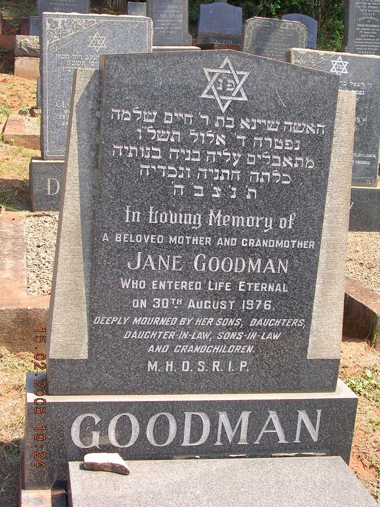 GOODMAN Jane -1976