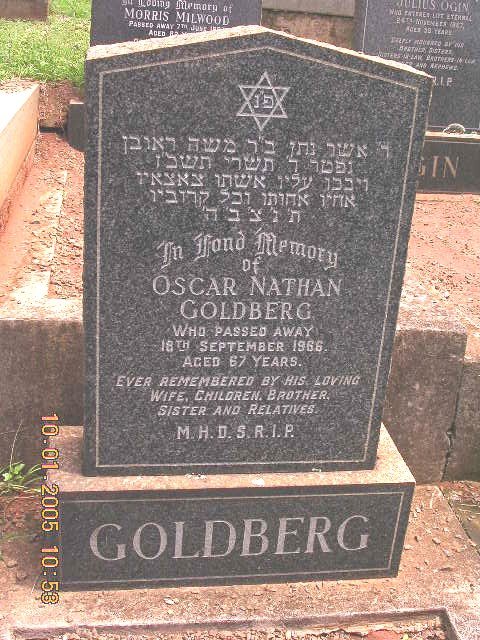 GOLDBERG Oscar Nathan -1966