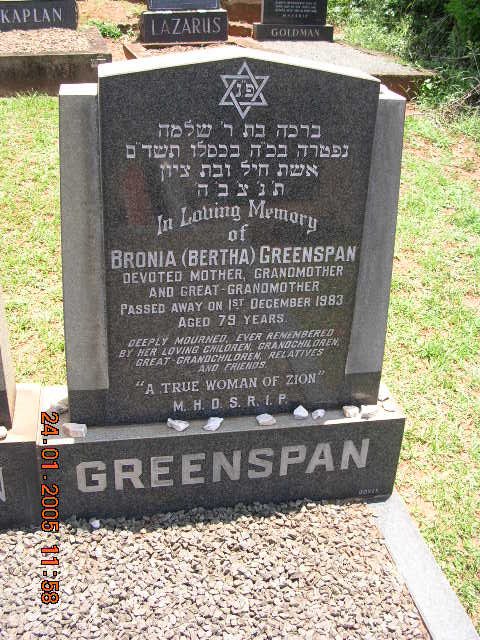 GREENSPAN Bronia -1983
