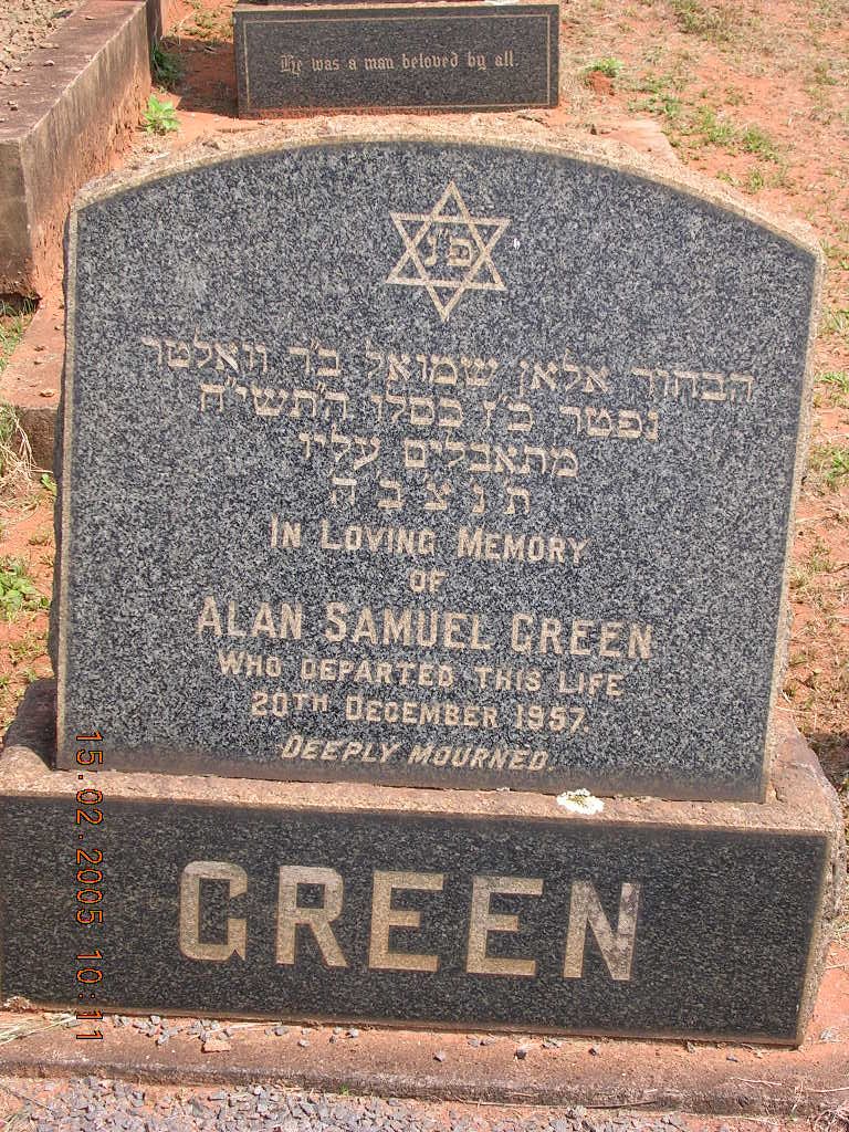 GREEN Alan Samuel -1957