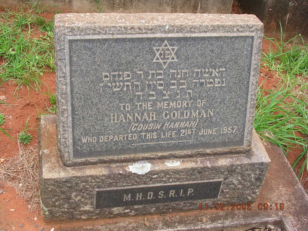 GOLDMAN Hannah -1957