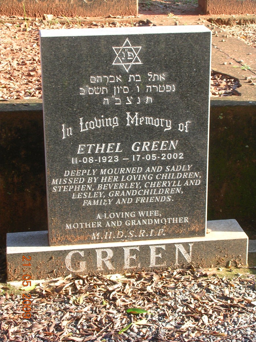 GREEN Ethel 1923-2002