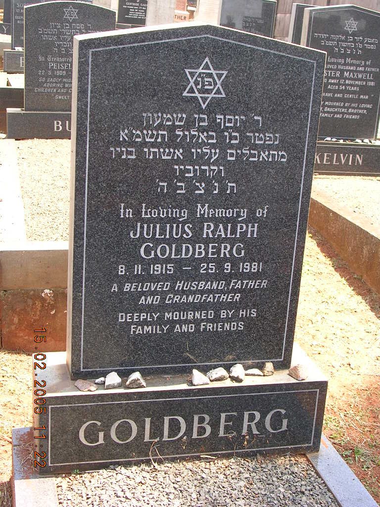 GOLDBERG Julius Ralph 1915-1981