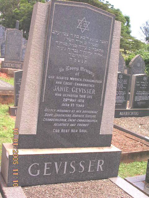 GEVISSER Janie -1976