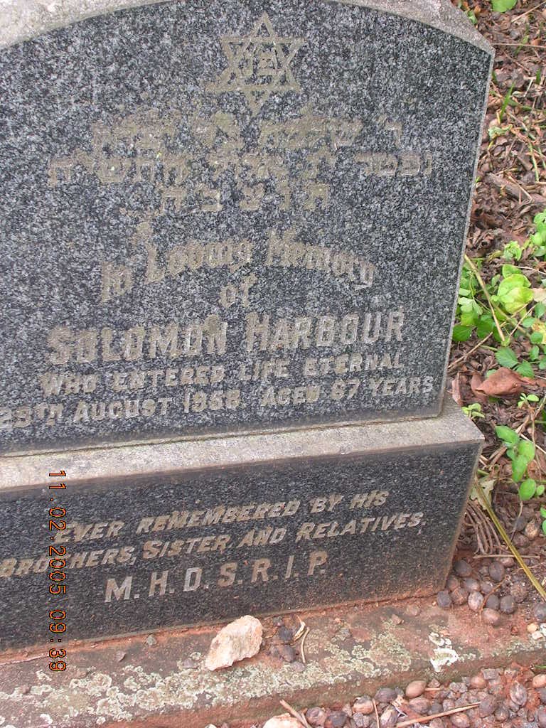 HARBOUR Solomon -1958