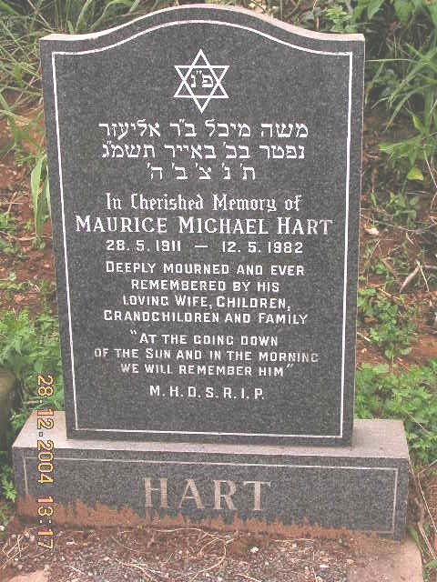 HART Maurice Michael 1911-1982