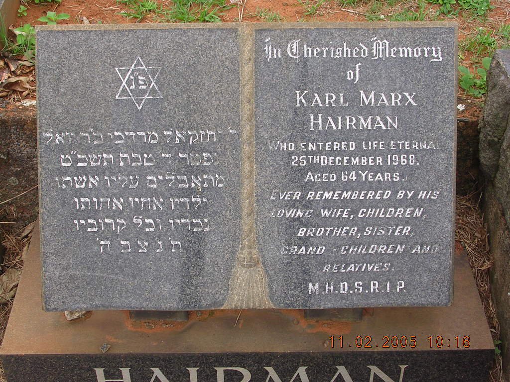 HAIRMAN Karl Marx -1968