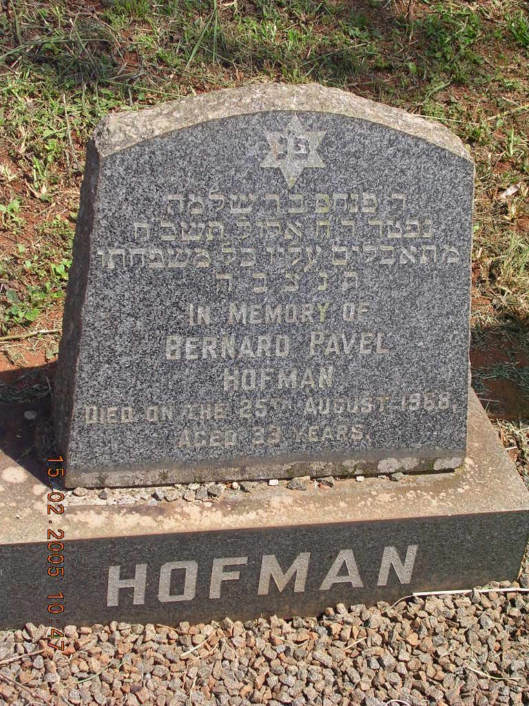 HOFMAN Bernard Pavel -1968