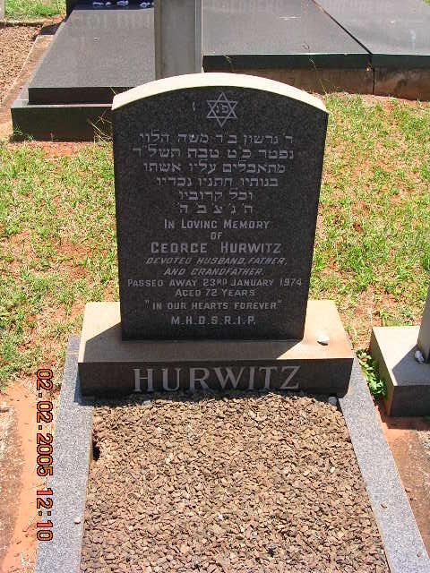 HURWITZ George -1974