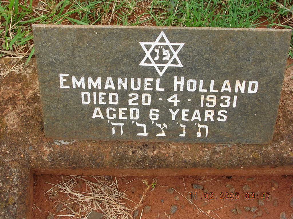 HOLLAND Emmanuel -1931