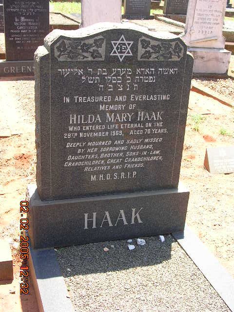 HAAK Hilda Mary -1969