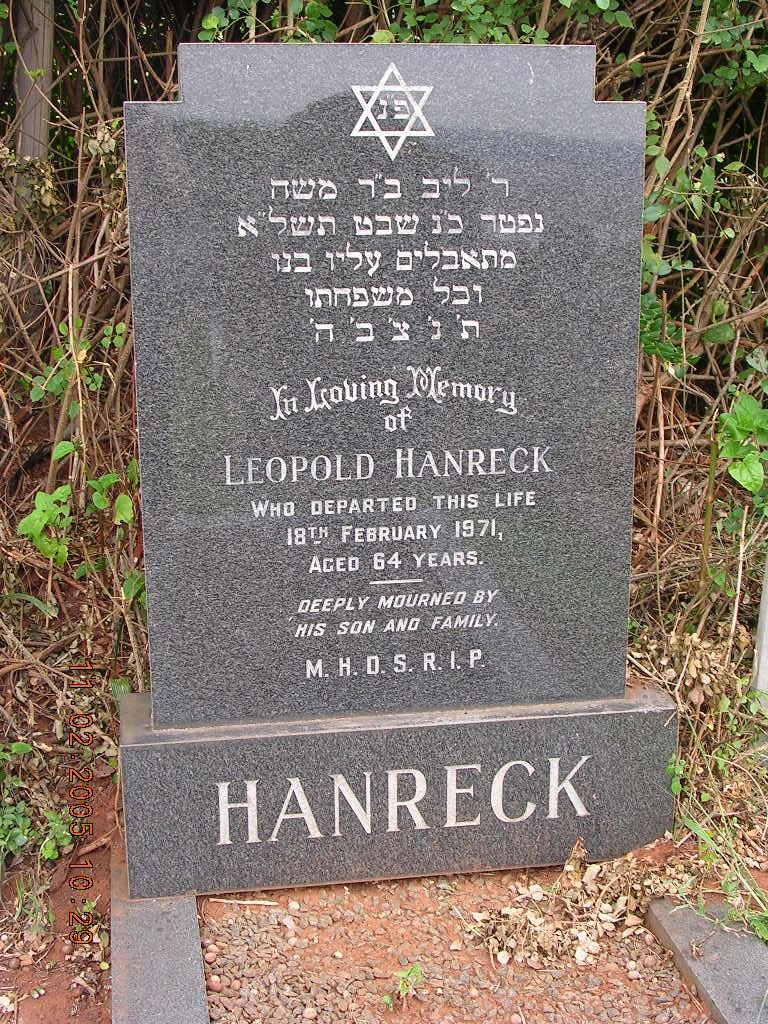 HANRECK Leopold -1971