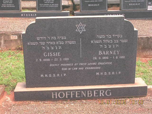 HOFFENBERG Barney 1896-1981 &amp; Cissie 1899-1981