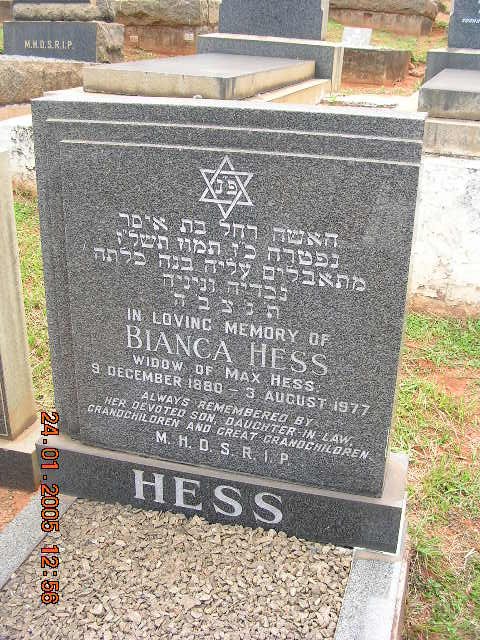 HESS Bianca 1880-1977